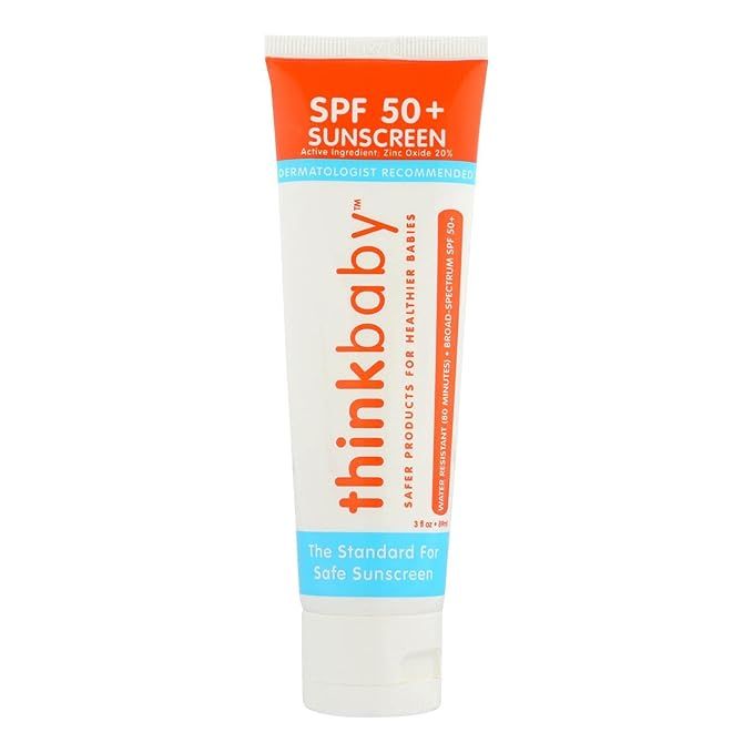 Thinkbaby SPF 50+ Baby Sunscreen – Safe, Natural Sunblock for Babies - Water Resistant Sun Crea... | Amazon (US)