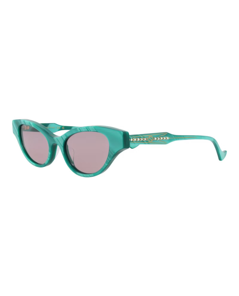 Women's Gucci Cat Eye Sunglasses in Green Green Violet (Gg1298S/30013901/003) | StockX