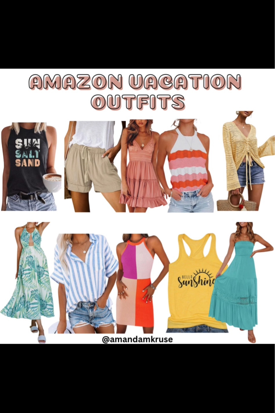 Vacation outfits.
Dress.
Date night.
Amazon fashion.
Graphic tank.
Shorts.
Ruffle dress.
Maxi dress. 
Striped top.

#LTKU #LTKFind #LTKunder50