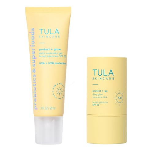 TULA Skin Care SPF Duo - Protect + Glow Daily Sunscreen 1.7 fl oz. & Protect + Glow Dewy Glow Sunscreen Stick SPF 50, 0.5 oz. | Amazon (US)