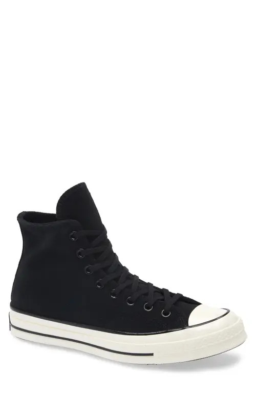 Converse Chuck Taylor® All Star® 70 Suede High Top Sneaker in Black/Bite The Dust/Egret at Nordstrom, Size 8.5 | Nordstrom