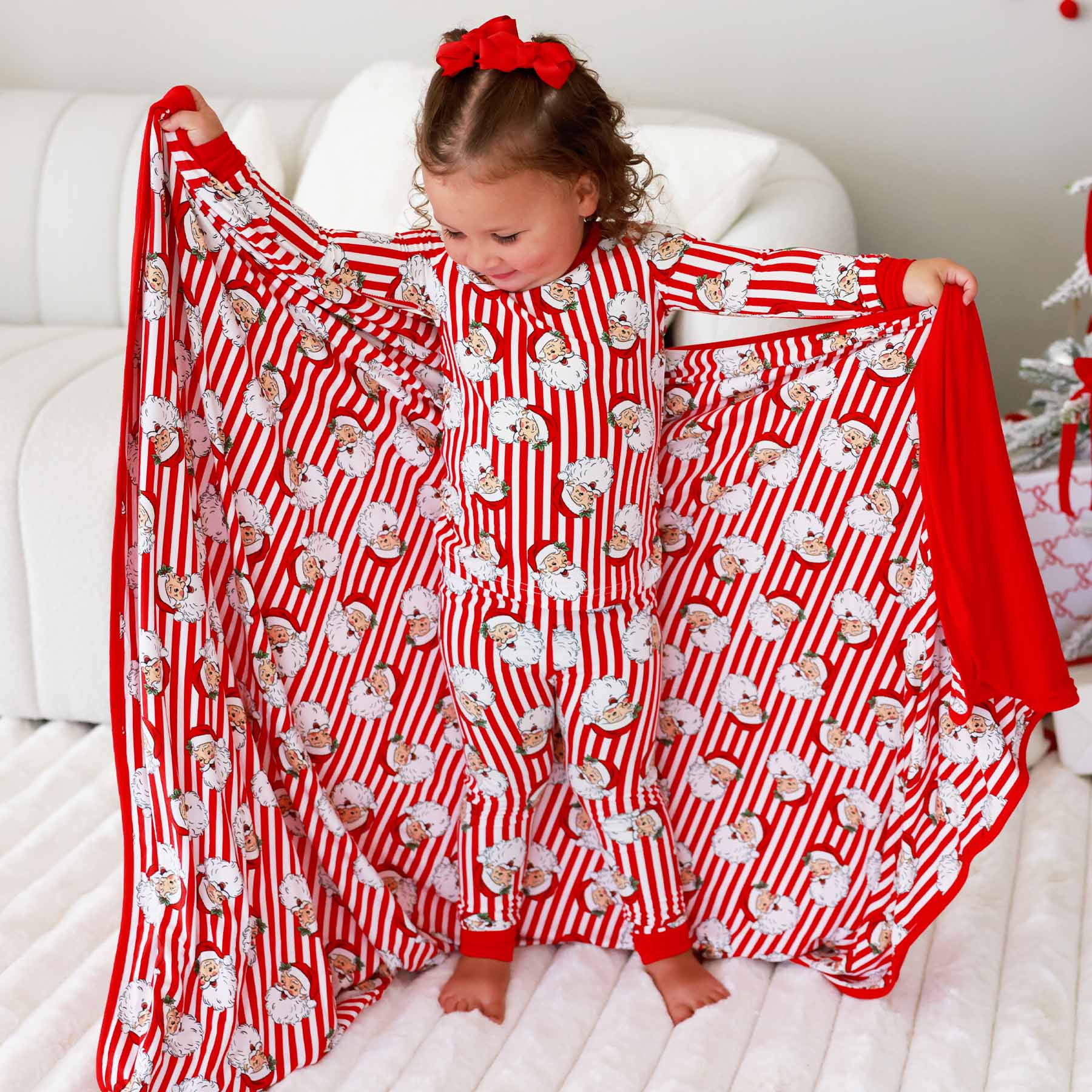 Santa Claus Lane Double Sided Bamboo Blanket | Caden Lane