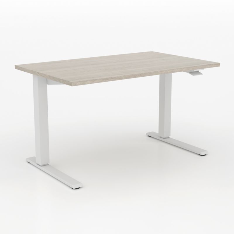 Humanscale Float Sit/Stand 48" Ash Grey Desk + Reviews | Crate and Barrel | Crate & Barrel
