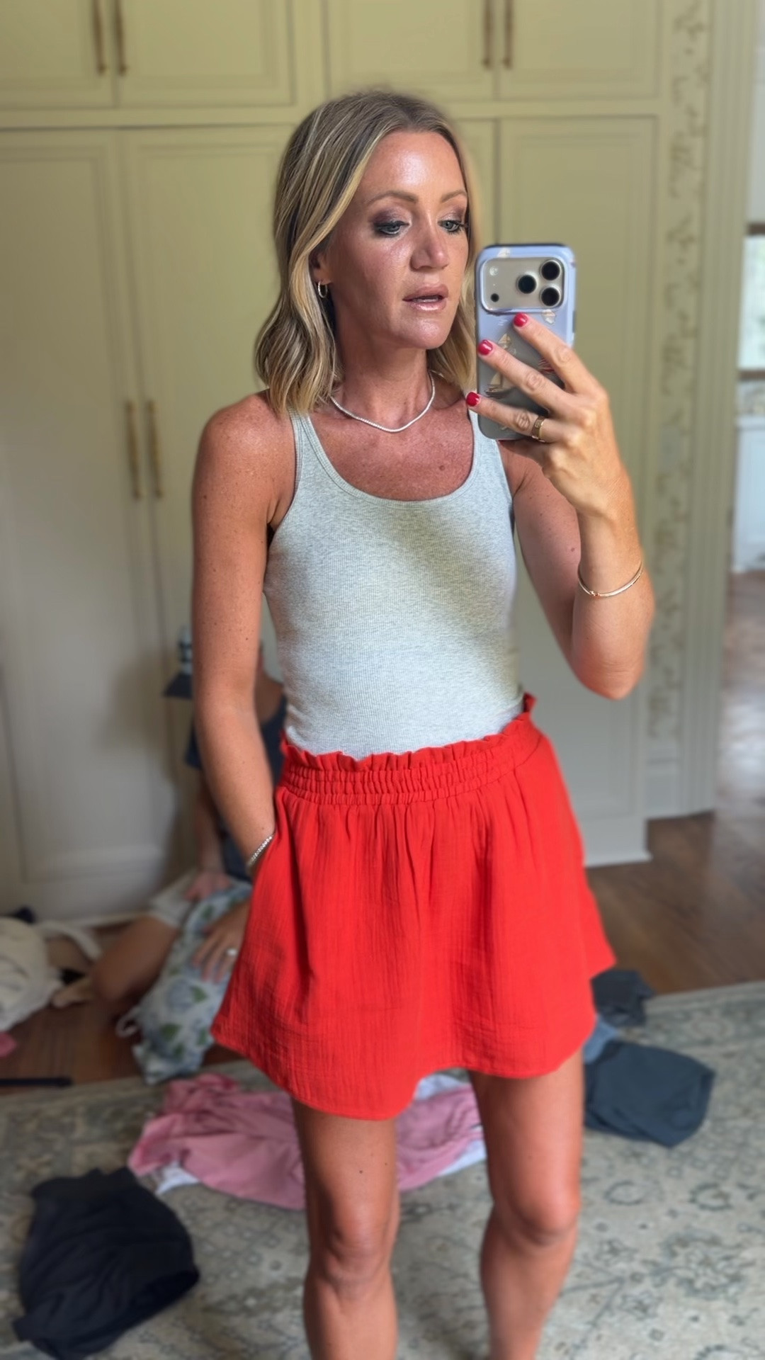Small in tank 
Xs in skort