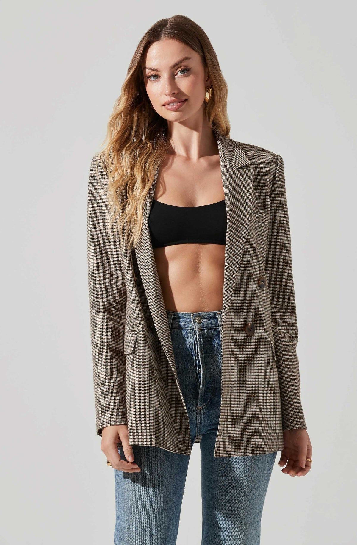 Milani Double Breasted Oversized Blazer | ASTR The Label (US)