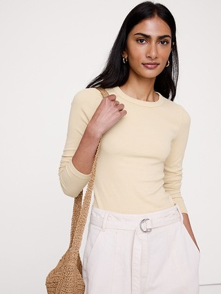 Ribbed Crew-Neck T-Shirt | Banana Republic (US)