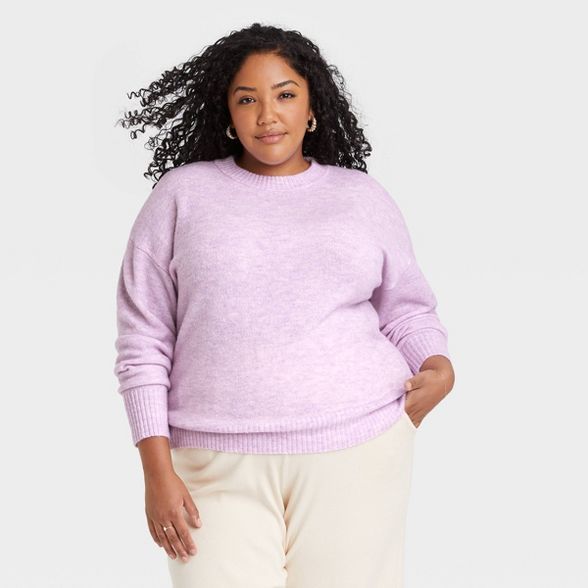 Women's Plus Size Crewneck Pullover Sweater - Ava & Viv™ | Target