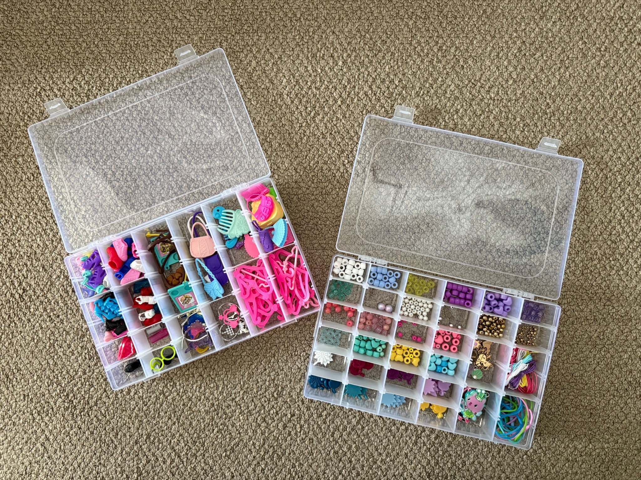 Best organizer for doll accessories, bracelet making beads, and more! Compartments are easily adapted to be bigger or small which is a huge plus!

Organizer
Organization tool
Storage solution
Playroom storage
Cleanup
Playroom organization
Toy organization
Toy storage 

#LTKHome #LTKFindsUnder50 #LTKKids