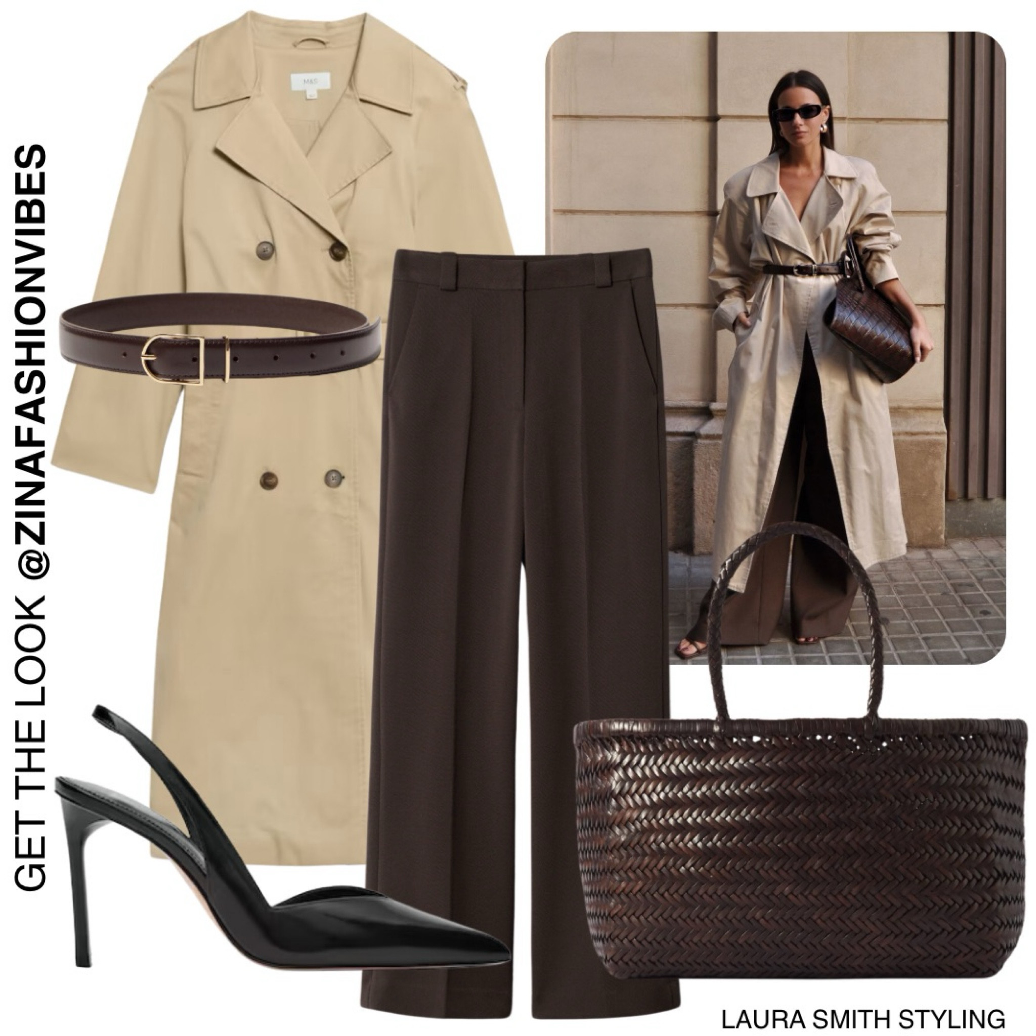A trench coat is an everyday must-have but elevate your look by belt it around your waist and match your accessories to that colour.

Including trench coat, waist belt, brown tailored trousers, black heels, brown woven bag  

#LTKbag #LTKstyletip #LTKautumn