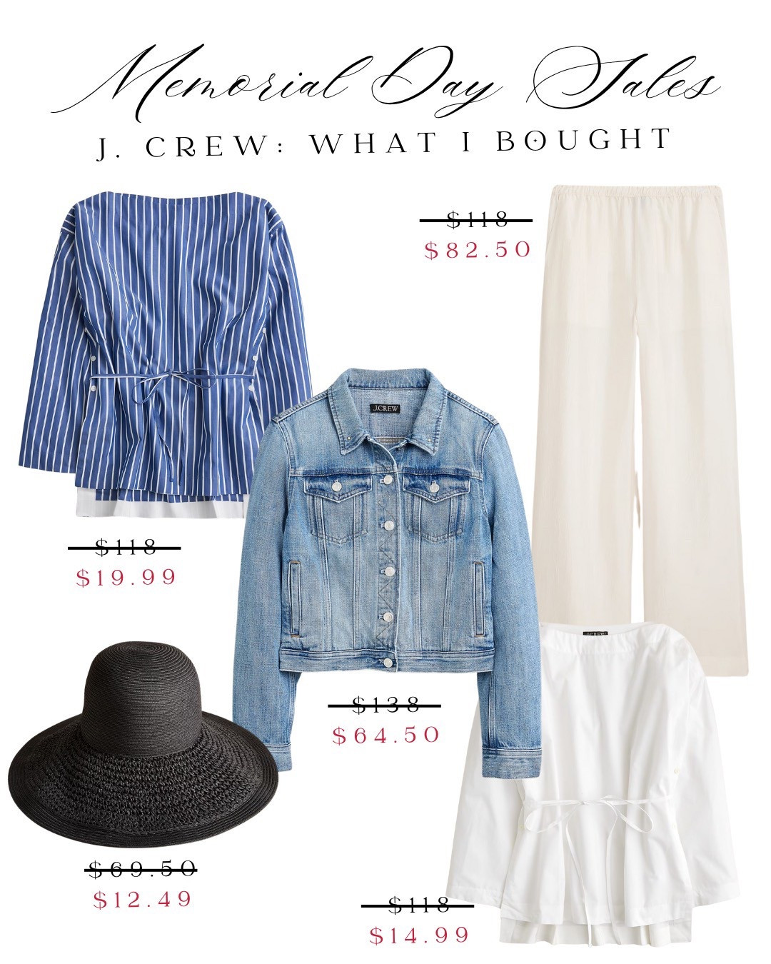 What I bought from the J Crew summer sale! 

Memorial Day sales 
Summer looks
Summer outfits



#LTKSeasonal #LTKSaleAlert #LTKSummerEdit