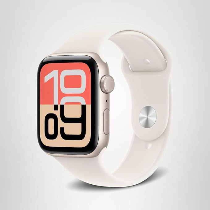 Apple Watch SE 3 [GPS 40mm] Smartwatch with Starlight Aluminum Case with Starlight Sport Band - S... | Amazon (US)