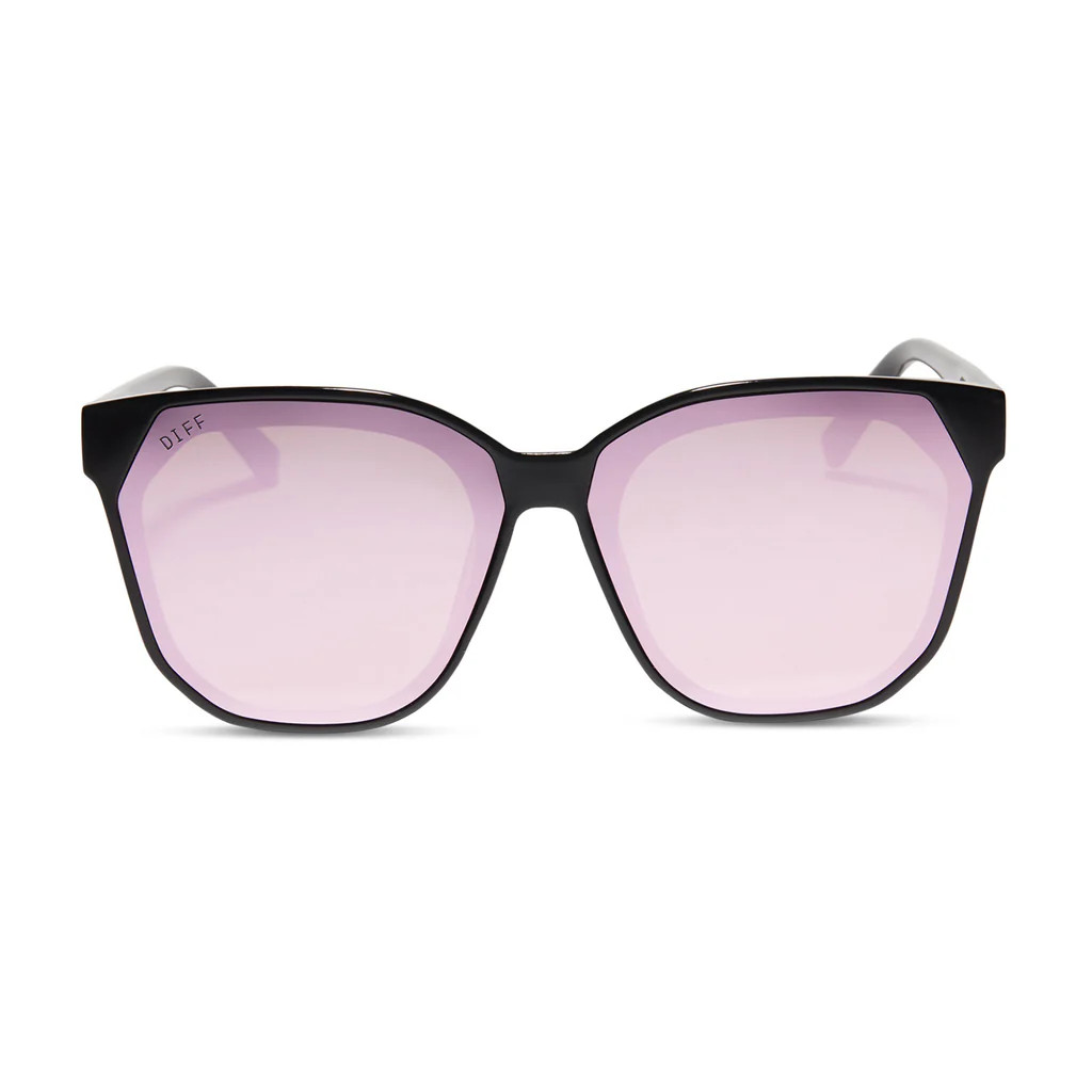 SIA - BLACK + CHERRY BLOSSOM MIRROR SUNGLASSES | DIFF Eyewear