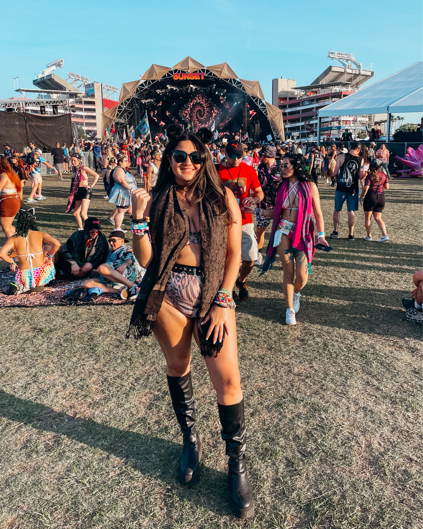 Sunset Music Festival Fit #leopard #rave #ravefit #festival #festivalfashion 

#LTKswim #LTKmidsize