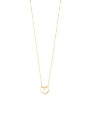 Made In Italy 14kt Gold Plated Open Heart Necklace | TJ Maxx