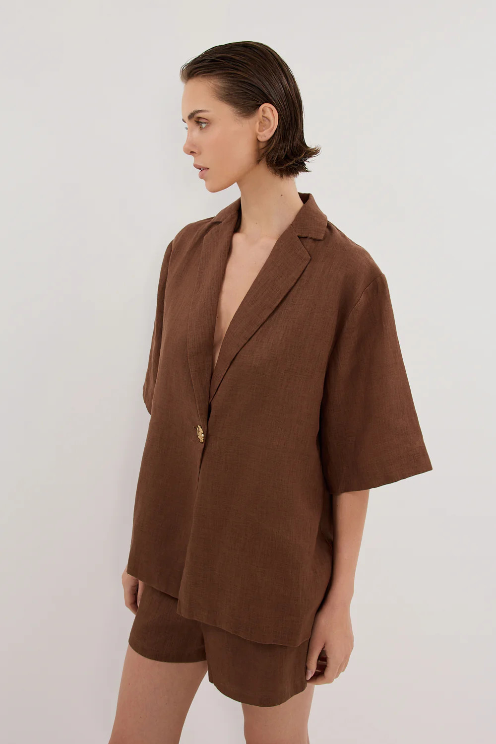 NALA FONDANT LINEN RESORT SHIRT | DISSH