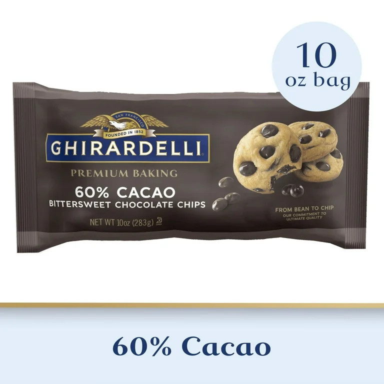 GHIRARDELLI 60% Cacao Bittersweet Chocolate Premium Baking Chips, 10 oz Bag | Walmart (US)