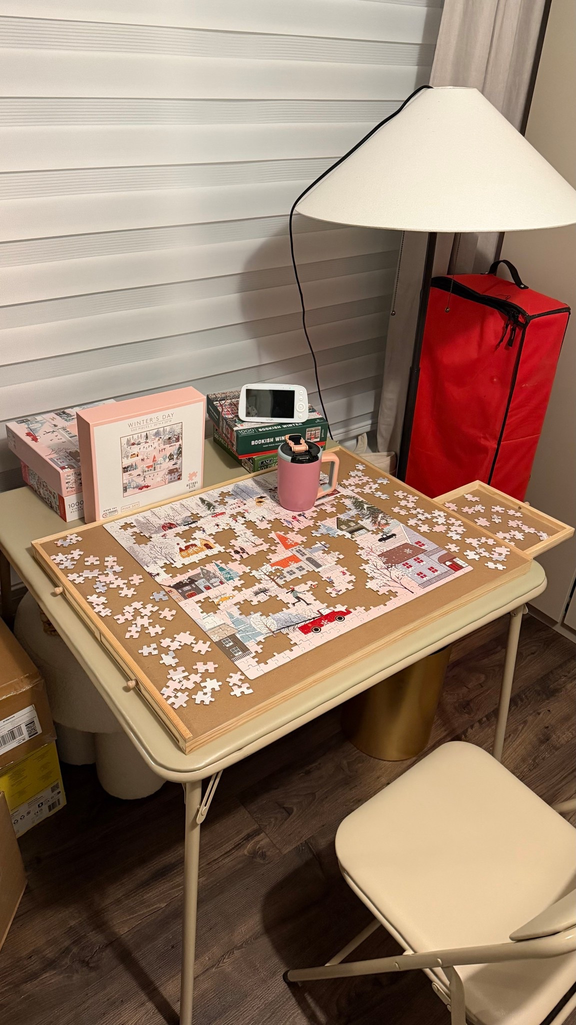 Card table + puzzle board I use! 