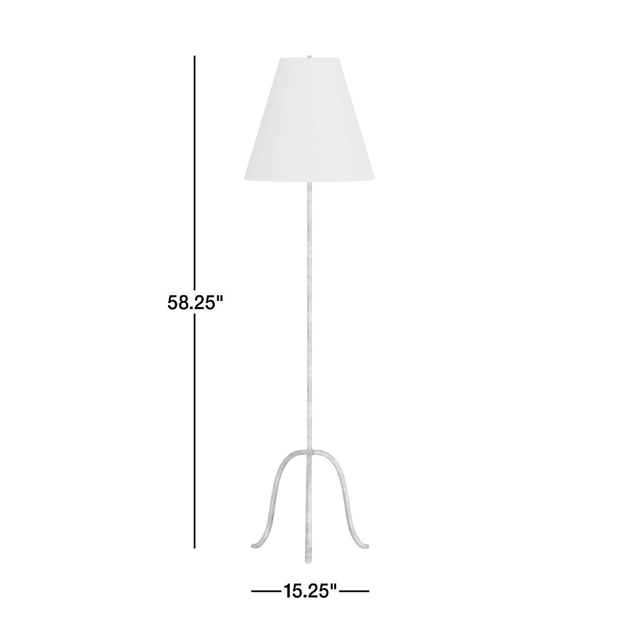 Cardiff Black Floor Lamp with White Shade 58.25" | Crate & Barrel | Crate & Barrel