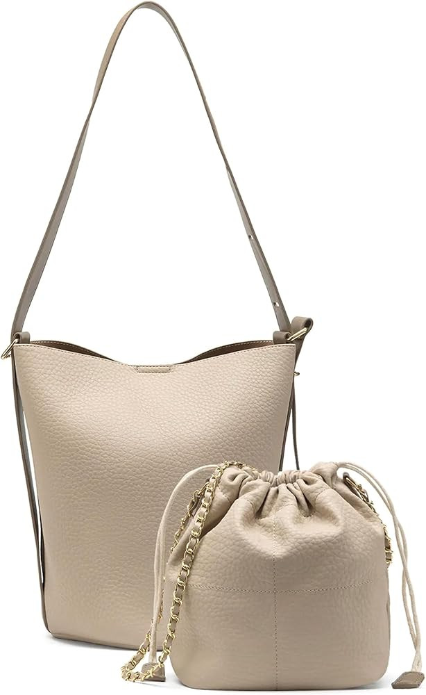NEWBELLA Bucket Bags for Women, PU Leather Handbags Shoulder with Magnetic Closure | Amazon (US)
