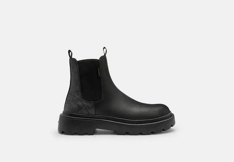 Chelsea Boot With Signature Canvas | Coach Outlet CA