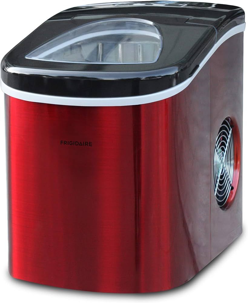 Frigidaire EFIC117-SSRED-COM Stainless Steel Ice Maker, 26lb per day, RED STAINLESS | Amazon (US)
