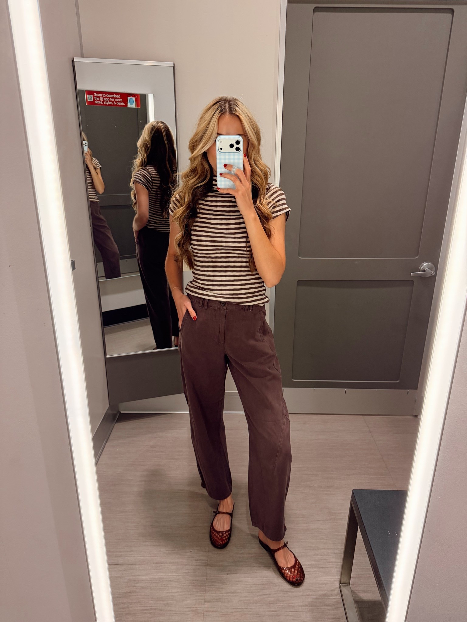 @Target This striped tee paired with brown wide-leg pants from Target is such an easy fall outfit 🤎 Simple, comfortable, and still put together. Finished with woven Mary Jane flats. Linking below!

True to size, small, 5’8.5” for reference.

#LTKootd #LTKSeasonal #LTKWorkwear
