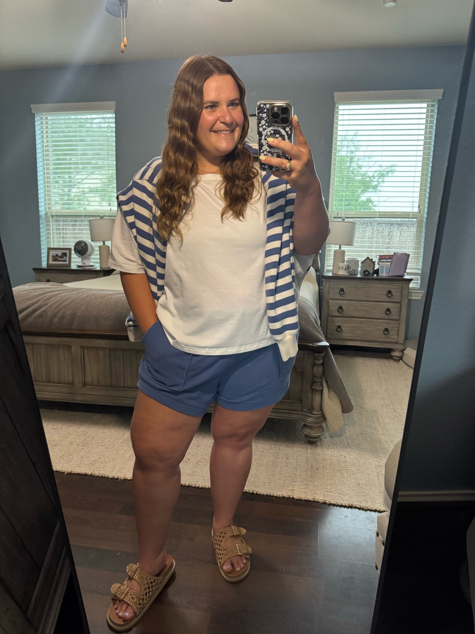 This month I’m recreating Pinterest outfits and shopping my own closet. This one turned out so cute! It’s an aerie blue stripped set I’m in the XL. Paired with a cropped white amazon top and Cushionaire sandals. I’m 5’1 and a size 16.

#LTKootd #LTKMidsize #LTKPlusSize