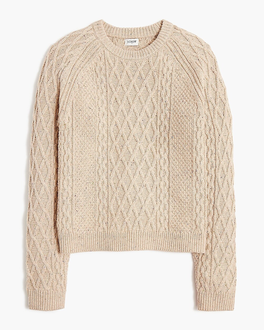 Donegal cable crewneck sweater | J.Crew Factory
