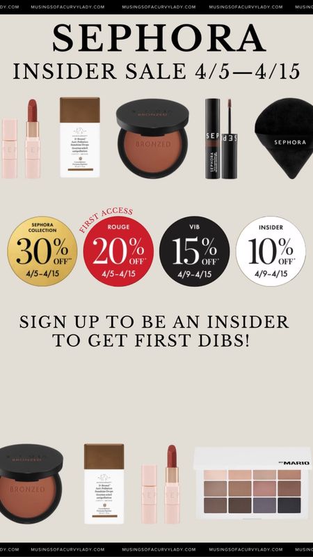 Girl! Are you a Sephora Insider?👀

Sephora is having a huge sale and you could get first dibs! Get ready to shop my faves from 4/5 - 4/15✨

makeup favorites, sephora must haves, blush compact, lip gloss, plump, sale alert, skin care, perfume, makeup sale, spring savings, cosmetics, sephora insider sale, glowy skin, glow, bronzer, eyeshadow palette

#LTKfindsunder50 #LTKfindsunder100 #LTKsalealert