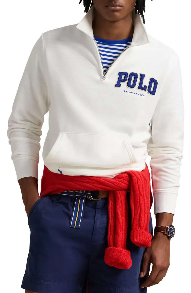 Polo Ralph Lauren Logo Appliqué Quarter Zip Fleece Pullover | Nordstromrack | Nordstrom Rack
