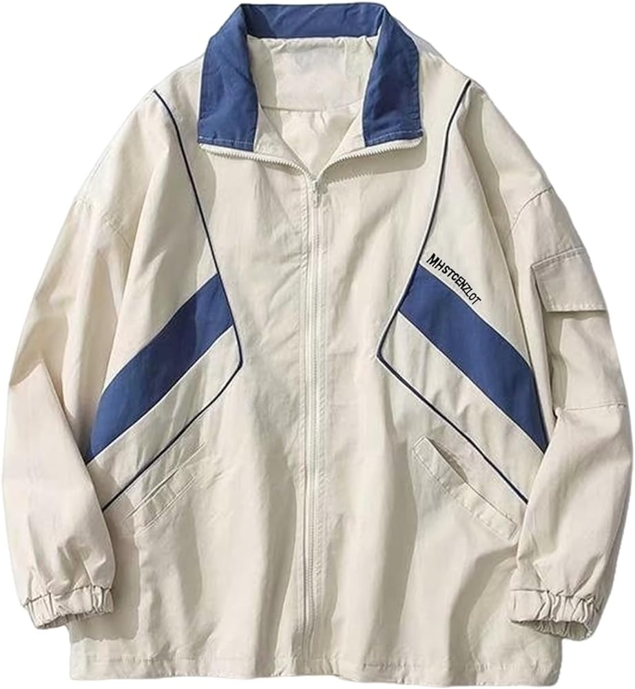 Wyeysyt Women Windbreaker Jacket Y2k Varsity Jackets Oversized Vintage 90s Jacket | Amazon (US)