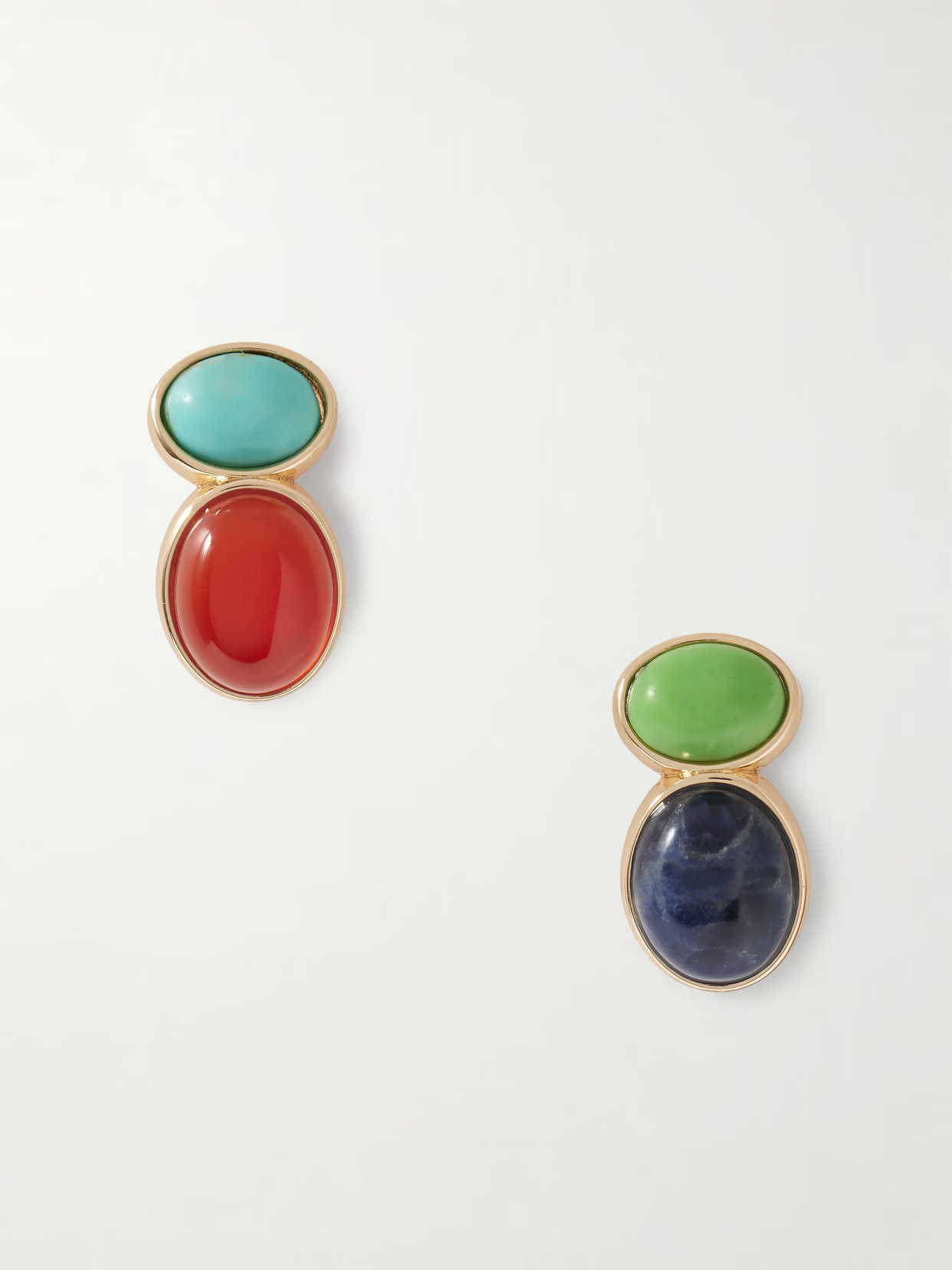 Roxanne Assoulin - Gold-tone Multi-stone Earrings - Red | NET-A-PORTER (US)