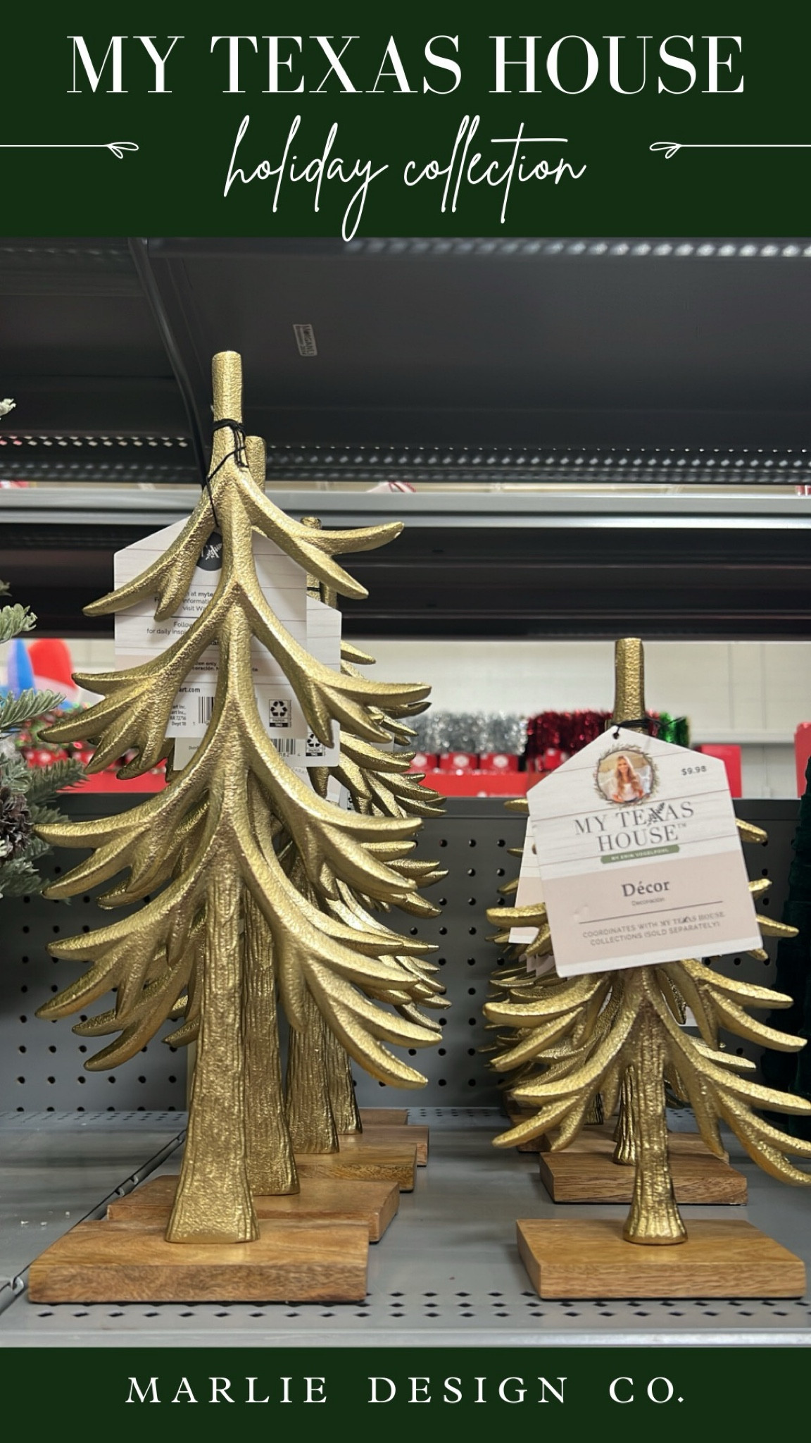 My Texas House Holiday Collection | metal Christmas tree decor | Christmas decor | holiday decor | Christmas mantel decor | Christmas console table decor | gold holiday decor | gold Christmas decor | walmart | walmart finds

#LTKHoliday #LTKhome #LTKSeasonal