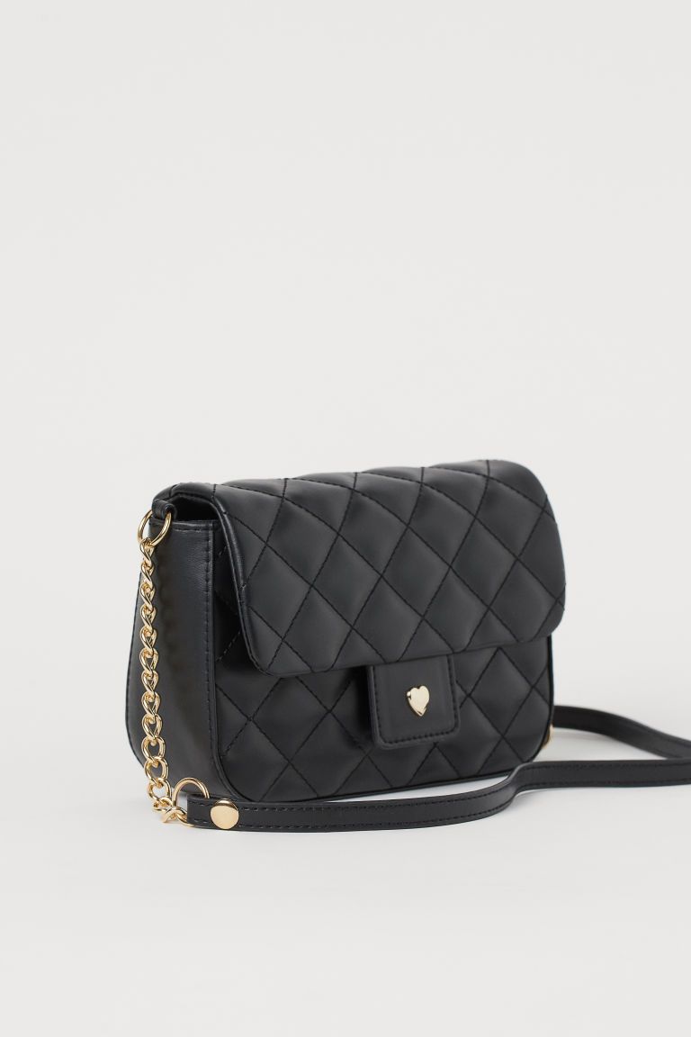 H & M - Quilted Shoulder Bag - Black | H&M (US)