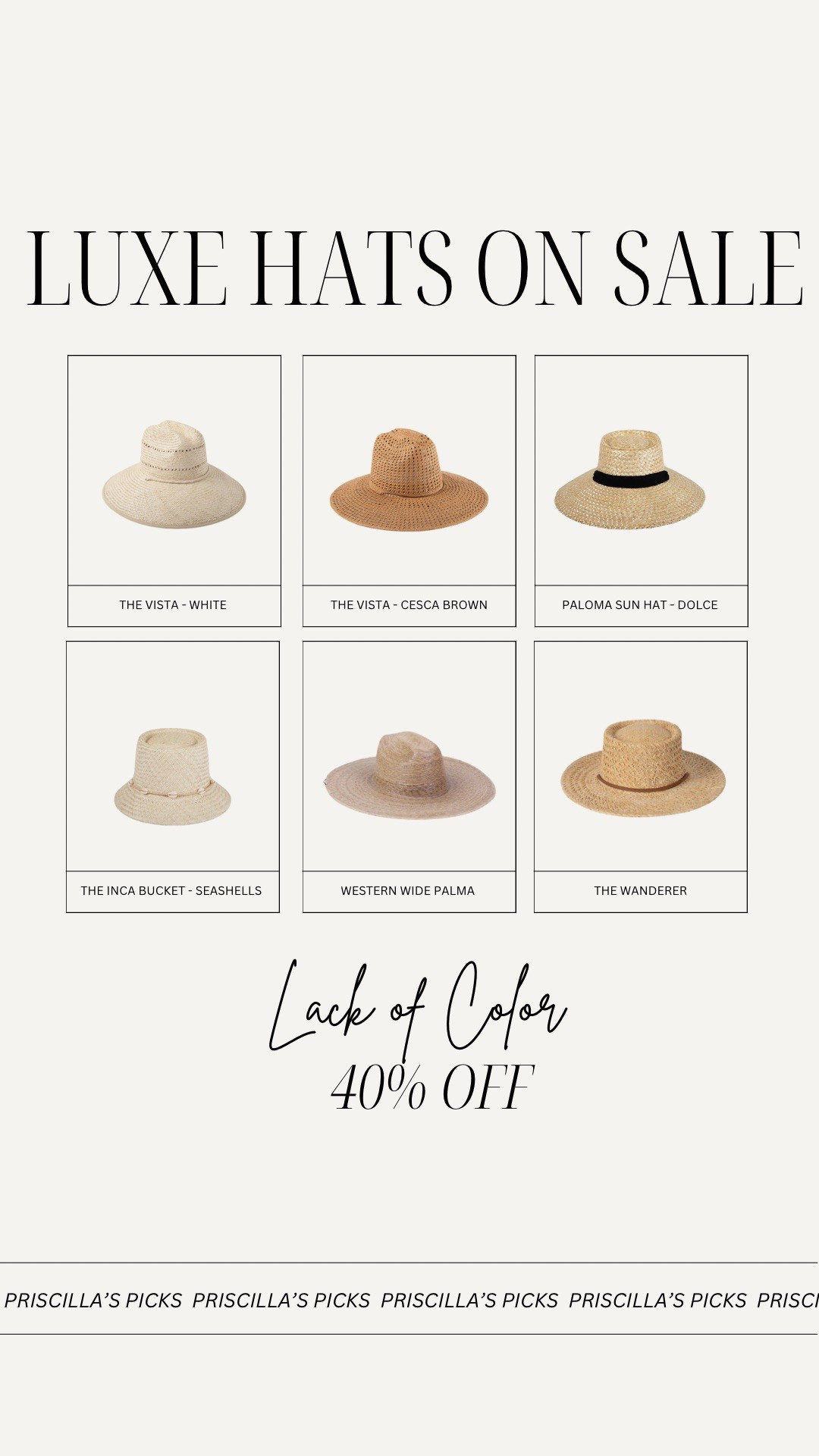 Best hats for spring and summer! 
Use code VIP40 for an extra 10% off at checkout  

#LTKFestival #LTKSwim #LTKSaleAlert