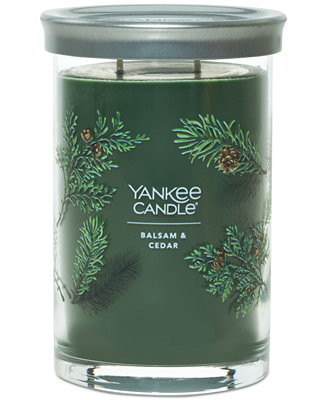 Yankee Candle Signature Large Two-Wick Balsam & Cedar Tumbler Candle - Macy's | Macy's
