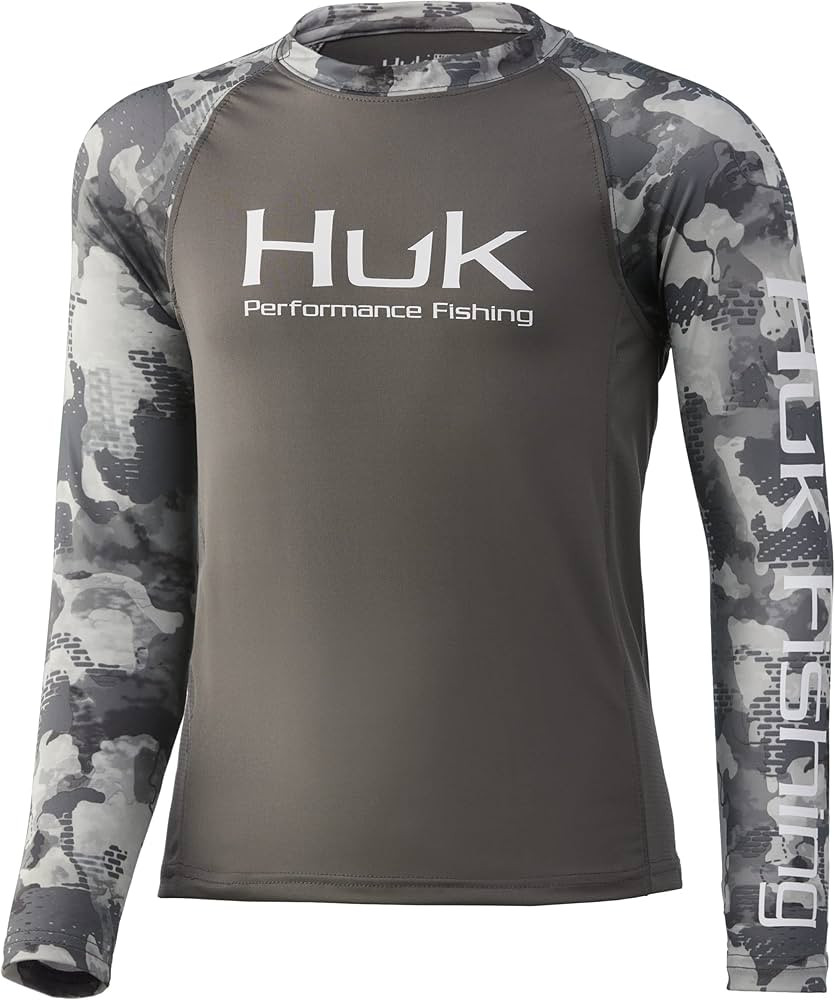 HUK Kids' Double Header Long Sleeve Shirt +Sun Protection | Amazon (US)