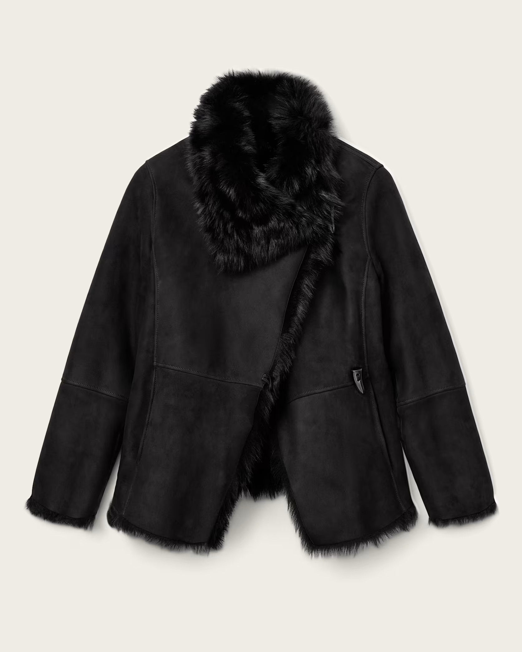 Wilton Reversible Shearling Jacket Black | ALLSAINTS | AllSaints UK