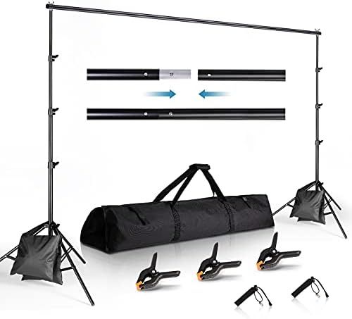 Backdrop Stand 8.5x10ft, Photo Video Studio Adjustable Backdrop Stand for Parties, Wedding, Photogra | Amazon (US)