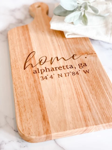 Custom Engraved Wooden Board | Home Bound Custom Decor