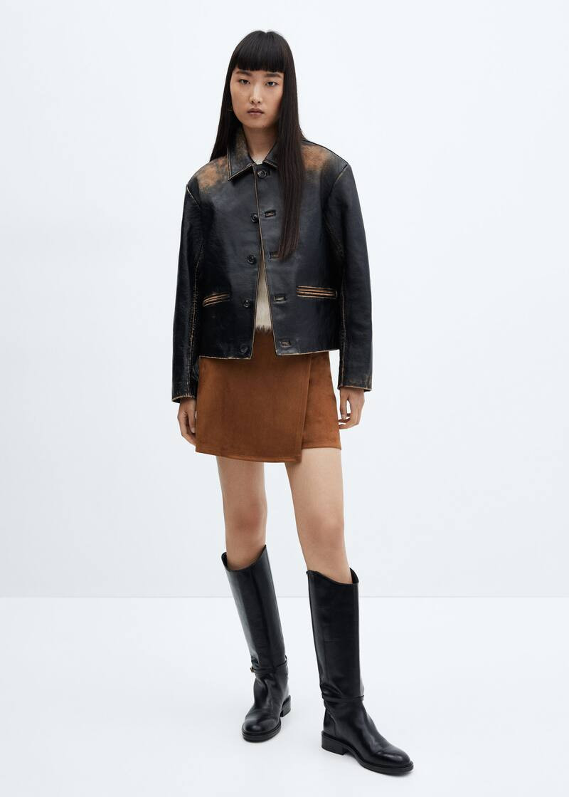 Round-neck fur-effect sweater -  Women | Mango United Kingdom | MANGO (UK)