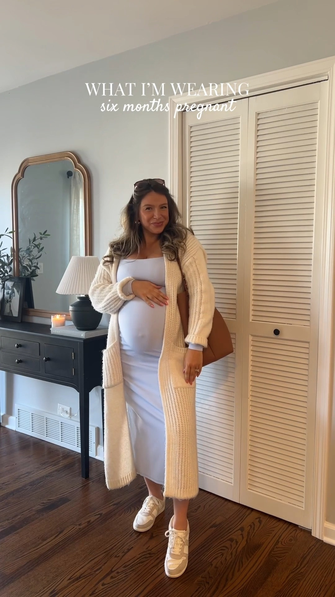 Size medium in midi dress!
Cardigan is old from top shop
Bag is Mina Baie

Pregnancy style | maternity style | bump friendly | aerie | spring dress | spring outfit idea

#LTKBump #LTKFindsUnder100 #LTKWatchNow