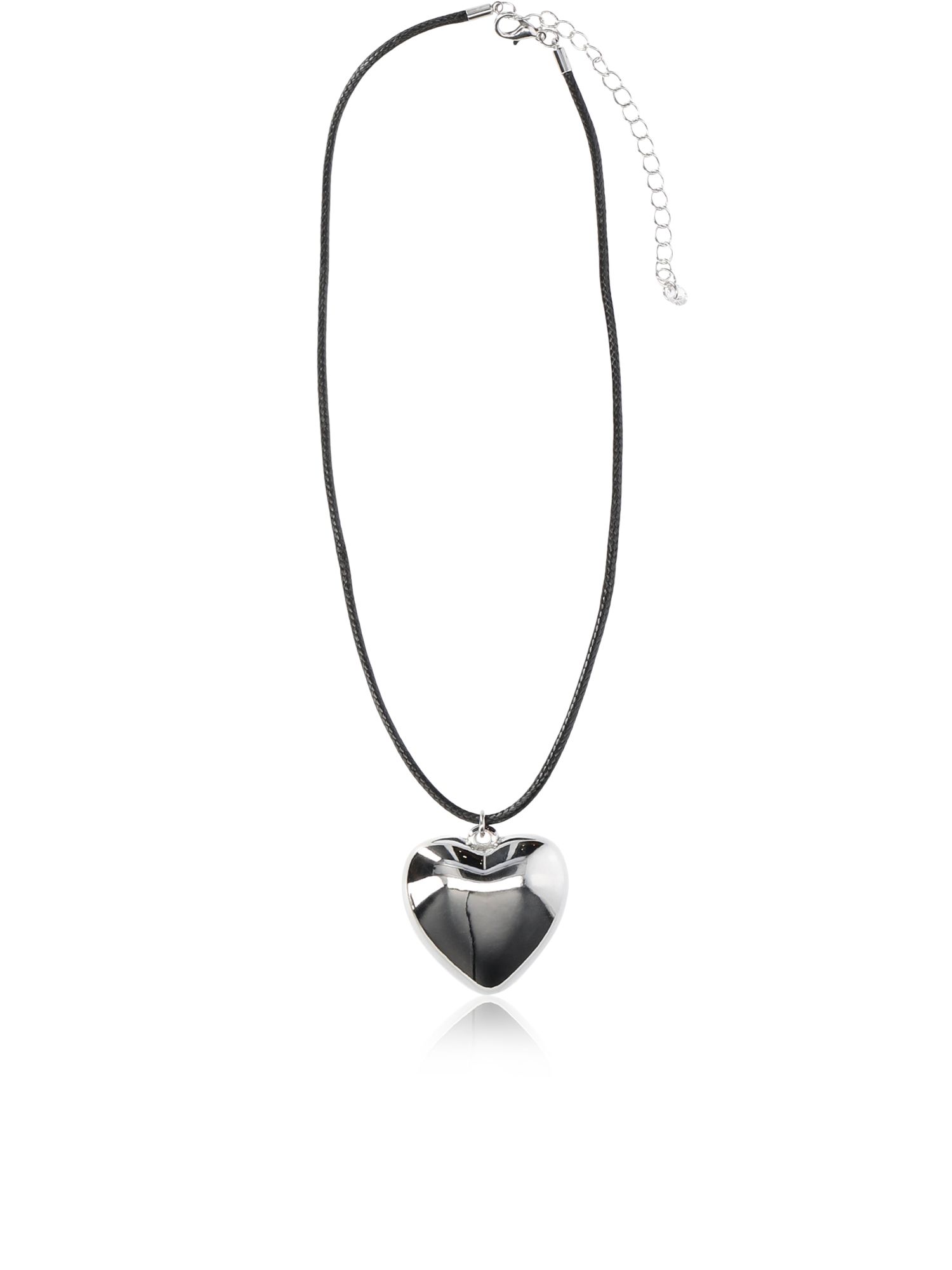 No Boundaries Puff Heart Pendant Necklace, Women’s | Walmart (US)