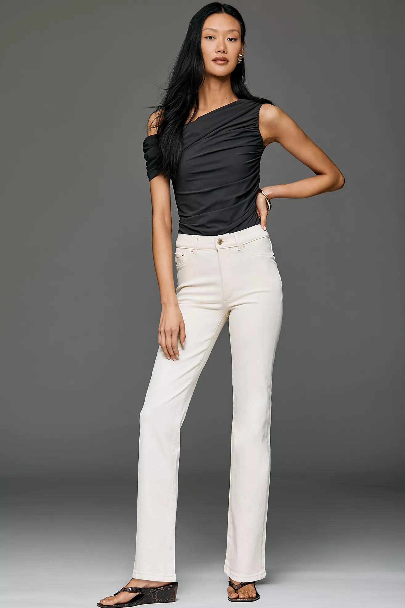 DL1961 Halle High-Rise Straight-Leg Jeans | Anthropologie (US)