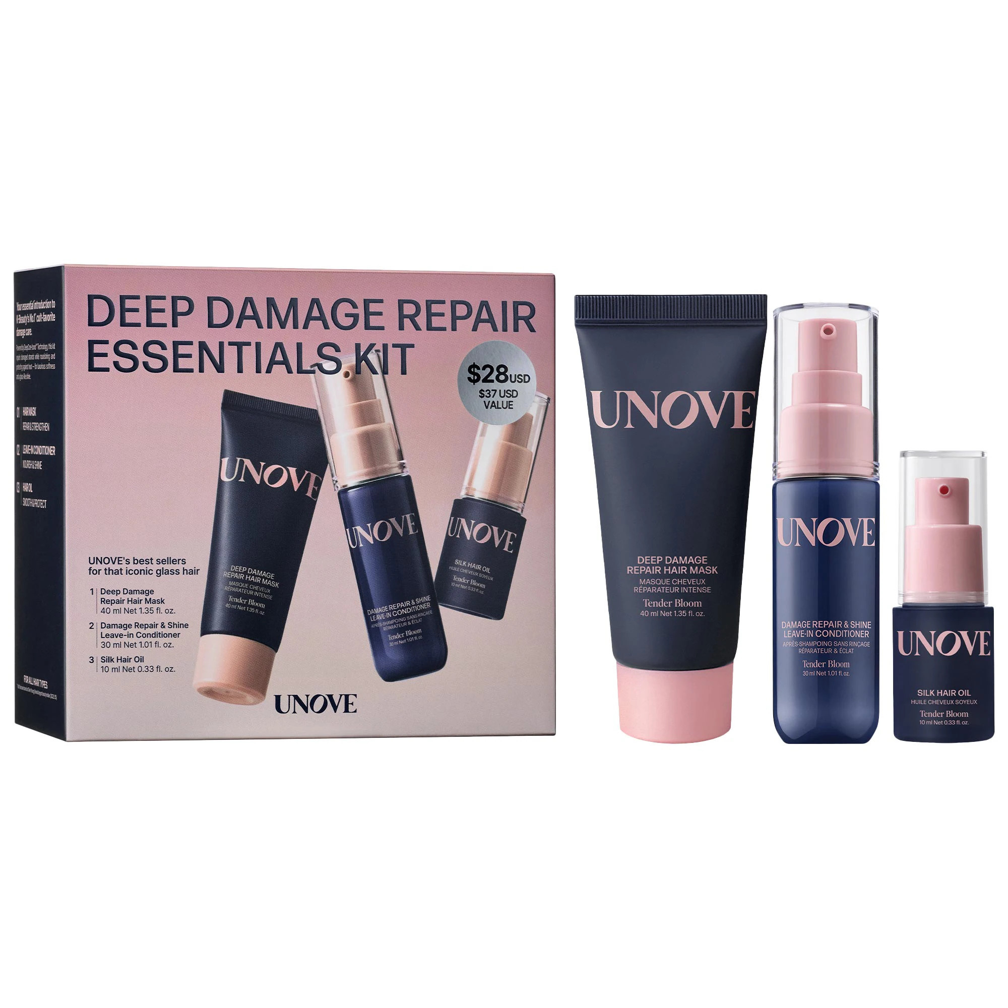 UNOVE Deep Damage Repair Mini Trio Hair Set | Sephora (US)