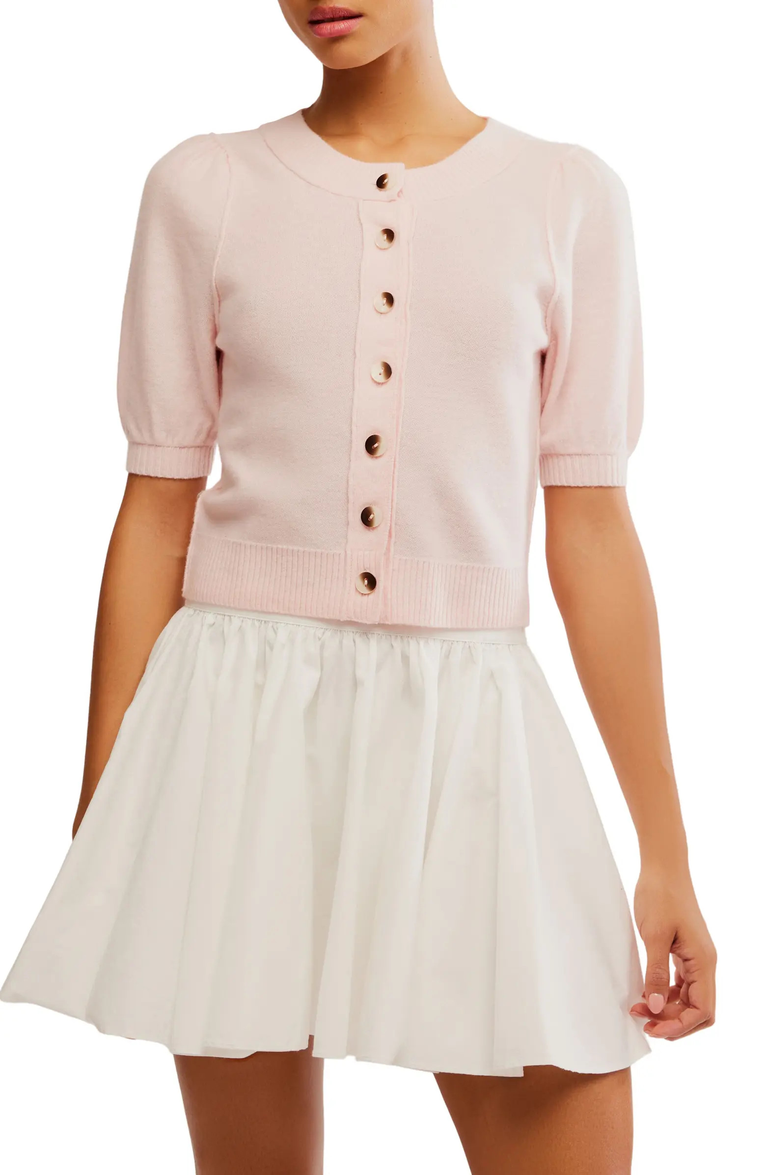 Free People Isla Elbow Sleeve Wool & Cashmere Blend Cardigan | Nordstrom | Nordstrom