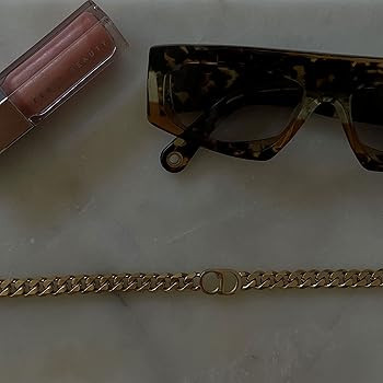 4THCOMMAND 18K Gold Plated Cuban Chain Choker Letter Initial Stainless Steel Non-Fading Dainty Ne... | Amazon (US)