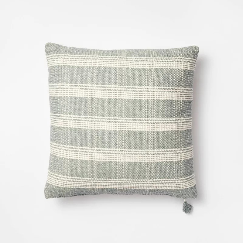 Woven Plaid Throw Pillow with Tassel Zipper -Threshold™ designed with Studio McGee | Target