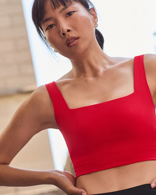 Cropped Square Neck Shelf Tank | Spanx