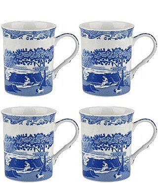 Spode Blue Italian Collection Large Mugs Set of 4 - Blue | Dillard's